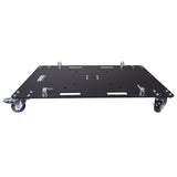 24 X 30 Inch Rolling Base Plate For Rapid Grid Modular Truss System With Locking Casters - Black Finish