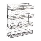 Dii Double Wide 4 Row Chicken Wire Spice Rack