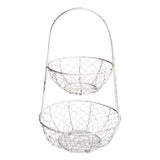 Dii Chicken Wire Tiered Stand Antique White