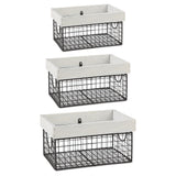 Dii Asst Antique White Finish Farmhouse Basket (Set Of 3)