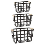 Dii Asst Black Urban Modern Metal Basket Set/3