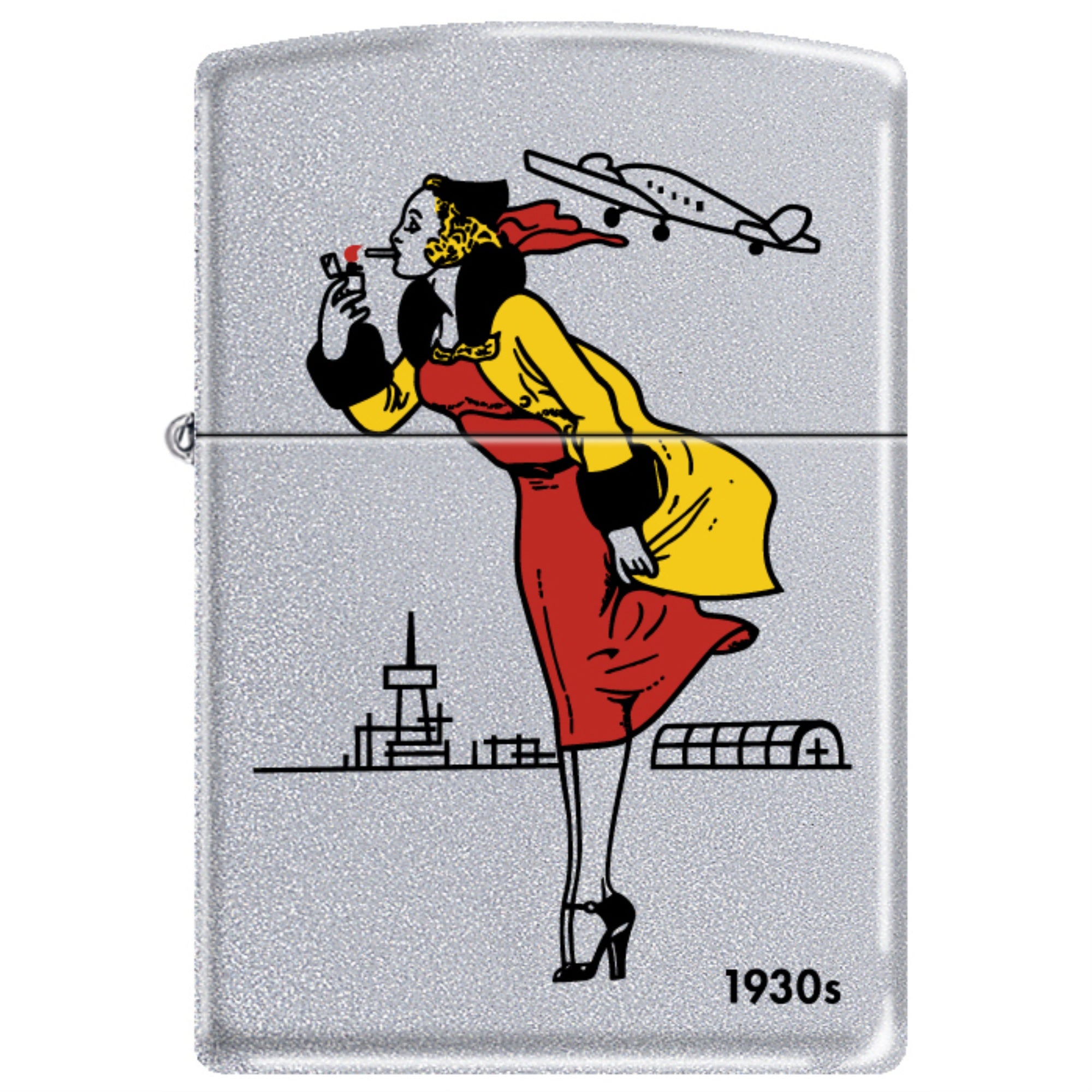 205Ci011323 - Zippo Procut 205 Satin-Windy Girl 1930S / Mp313148