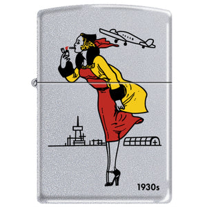 205Ci011323 - Zippo Procut 205 Satin-Windy Girl 1930S / Mp313148