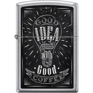 207Ci018421 - Zippo Procut Street Chrome Good Idea With Coffee