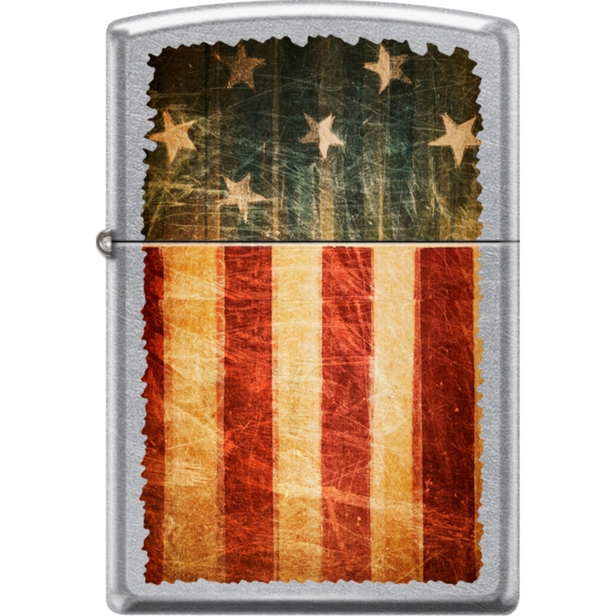 207Ci018426 - Zippo Procut Street Chrome Abstract America Patriotic