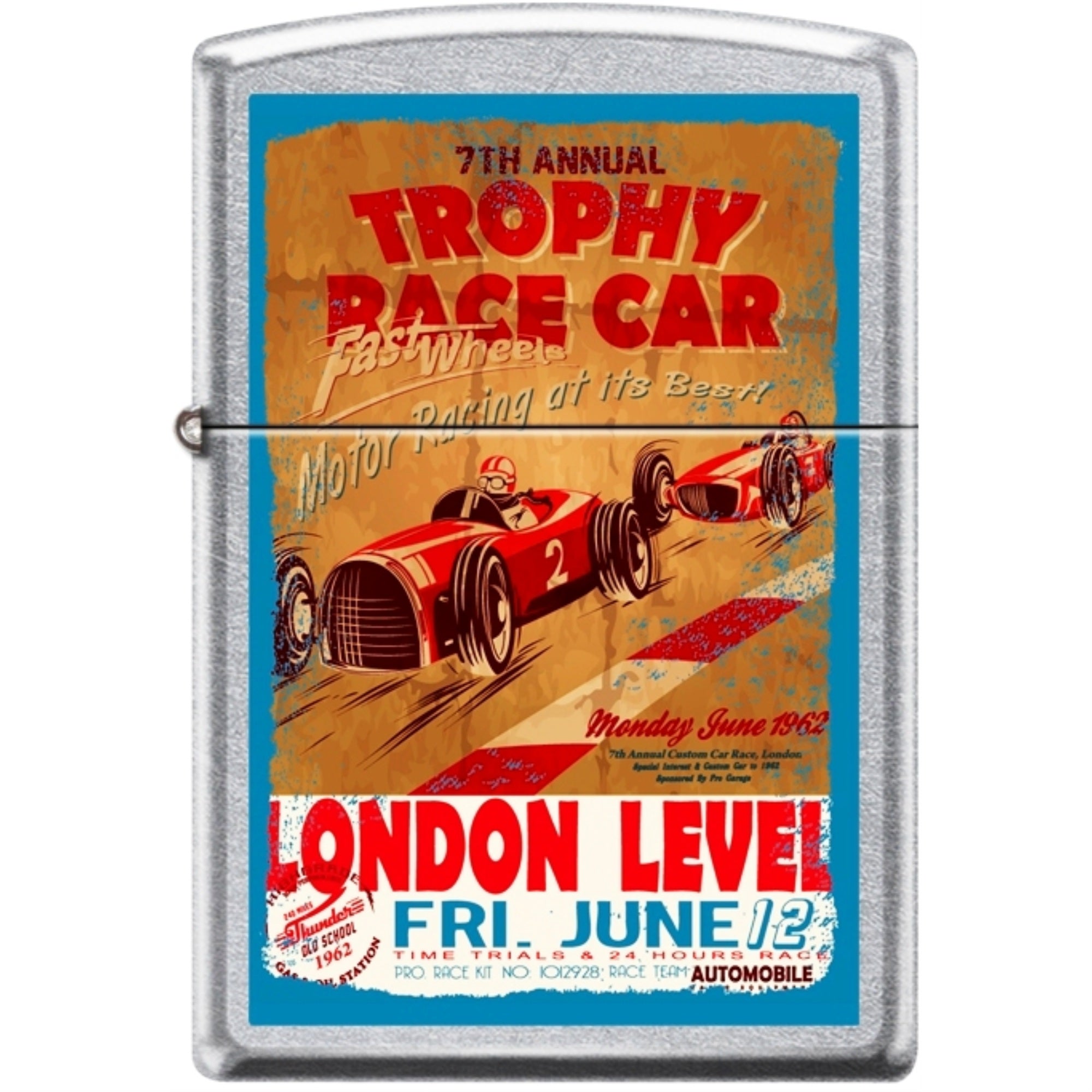 207Ci401251 - Zippo Procut Street Chrome Trophy Race Car
