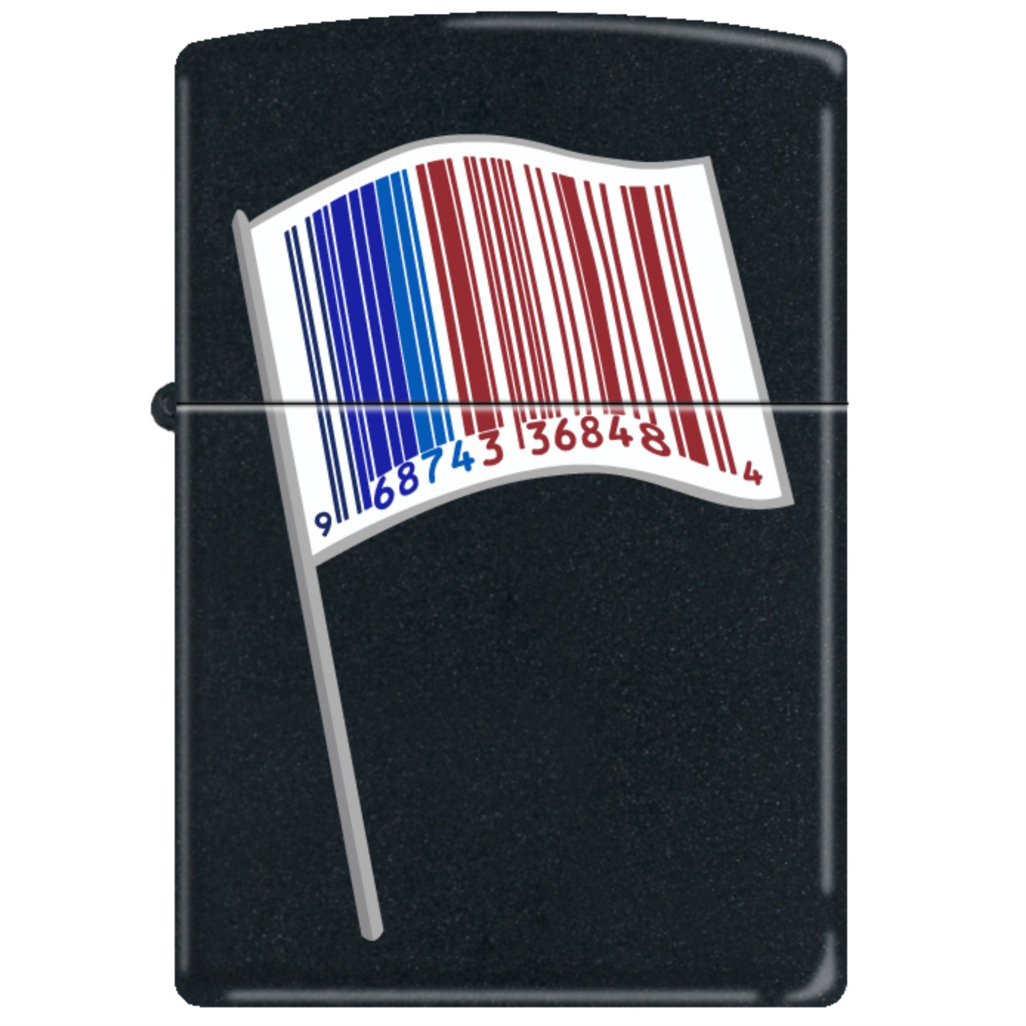 218Ci006309 - Zippo Procut 218 Black Matte-Identity Flag