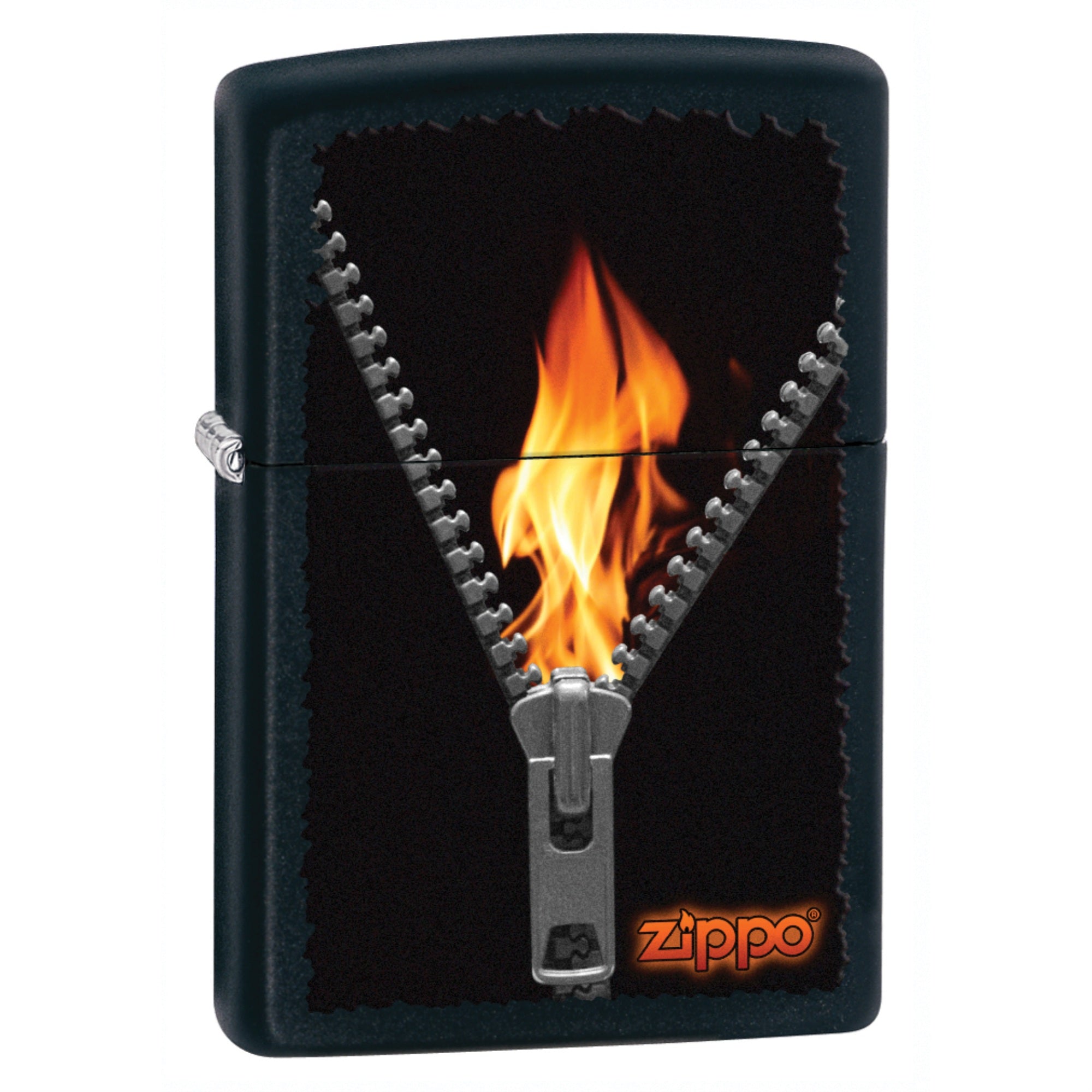 218Ci006312 - Zippo Procut Flame Zipper Black Matte