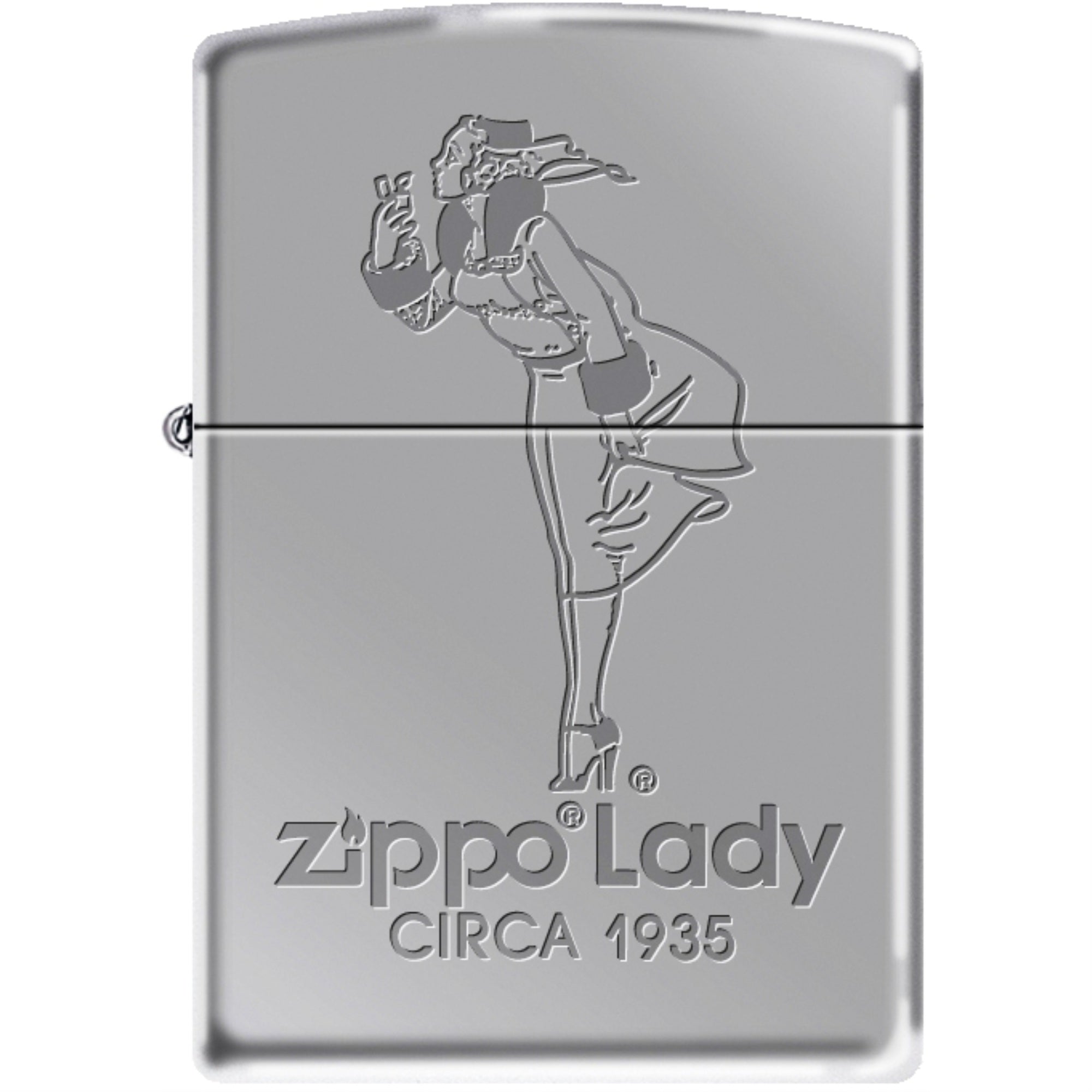 250Mp400204 - Zippo Procut Lady Luster Etch High Polish Chrome