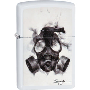 29646 - Zippo Steven Spazuk Gas Mask White Matte