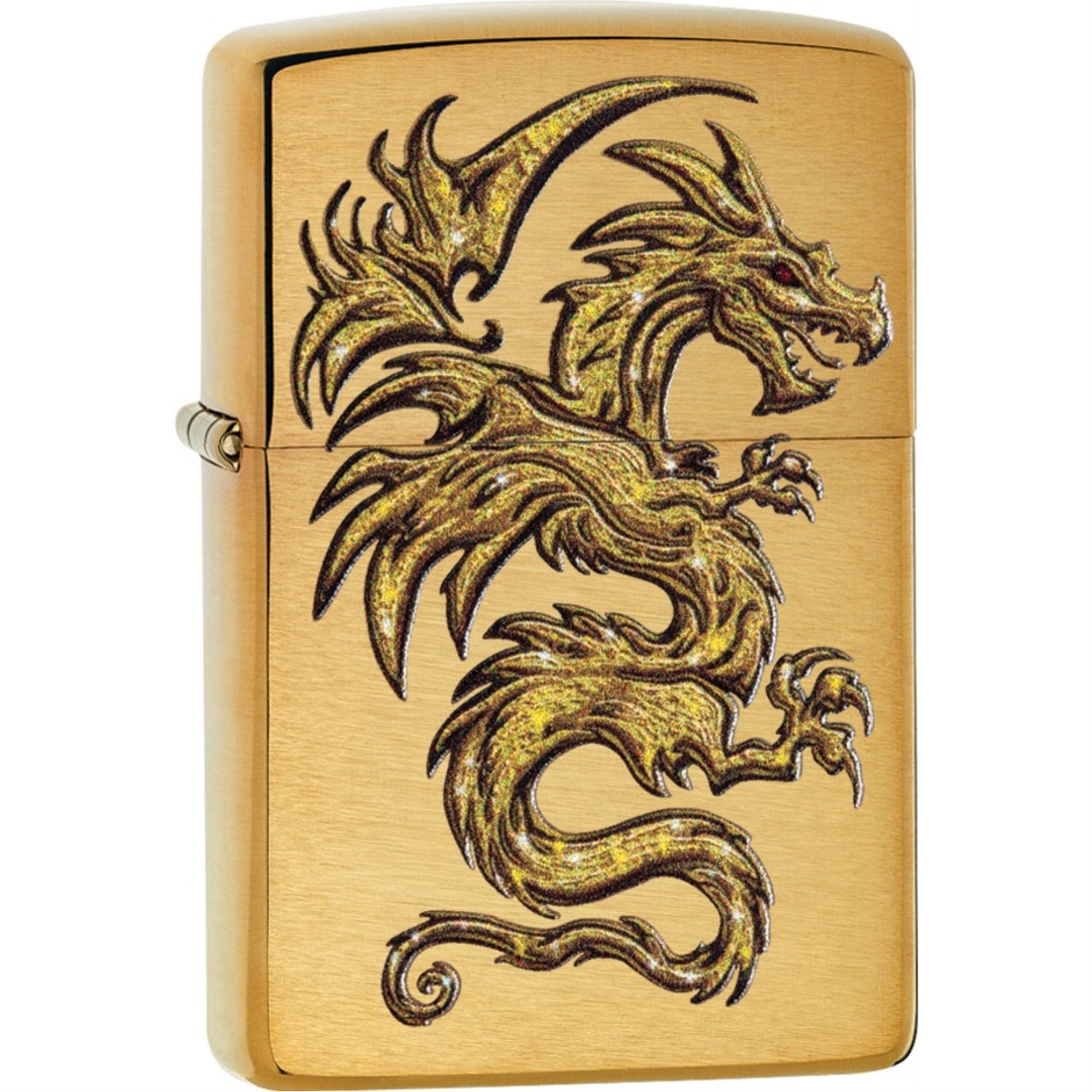 29725 - Zippo Dragon Brushed Brass, Color Image