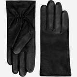 Zoey (black) – Sheepskin leather gloves with warm wool/cashmere lining & touchscreen function