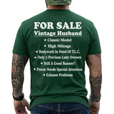 "Vintage Husband For Sale" T-Shirt – Funny Marriage Retro Graphic Tee