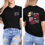 "Courtesy of the Red, White and Blue" T-Shirt – Vintage 4th of July Country Music Graphic Tee