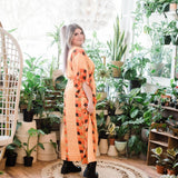 Aanya Adjustable Long Kaftan Dress – Boho Maxi Kaftan Made from Reclaimed Sari