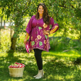 Aanya Adjustable Short Kaftan – Boho Kaftan Tunic Made from Reclaimed Sari