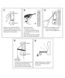 MAST Plug-In Wall Mount Pendant, 2 Light White Cord/Arm with Diffuser, White Linen Shade 18x18x10