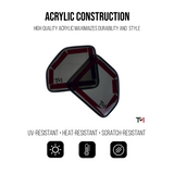 Tint My Light Smoked Acrylic Rear Bumper Reflector Cover for 2018 - 2026 Jeep Wrangler JL