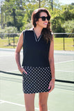 After Dark Polka Dot Skort