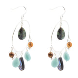 Ajo Abalone Sterling Silver Circle Earrings