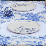 AQUELLE WHITE RECTANGLE FABRIC PLACEMAT