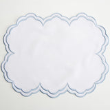 AQUELLE WHITE RECTANGLE FABRIC PLACEMAT