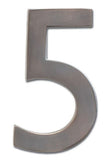 Architectural Mailboxes 3585DC5 Solid Cast Brass 5 in. Dark Aged Copper Floating House Number 5