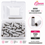 Gel-Le - Mini 2xl White Sand Bands 50pc - Medium 150 Grit