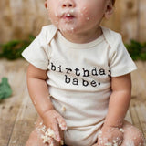 Birthday Babe Organic Baby Bodysuit