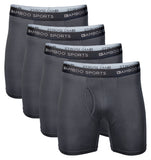 Men's 4" Inseam Bamboo Rayon Boxer Briefs - 4 Pack