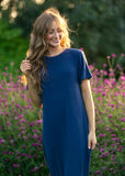 Baylor Navy Ribbed T-shirt Dress