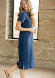 Baylor Navy Ribbed T-shirt Dress