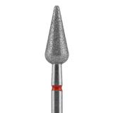 STALEKS - Diamond nail drill bit, "Pointed Pear", red, EXPERT 5/12 mm (FA100R050/12)