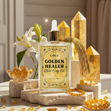 Healing Ritual Body Oil — Lavender & Chamomile Oil with Golden Healer Quartz