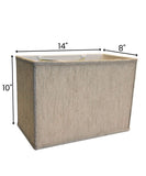 14"W x 10"H Rectangular Drum Lampshade Softback Textured Oatmeal