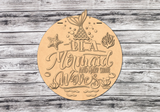 Be a Mermaid and make some WAVES Door Hanger DIY Unfinished Kit