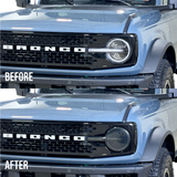 Tint My Light Smoked Acrylic Headlight Cover for Ford Bronco 2021+