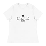 “Begin to Weave” Women’s Relaxed Fit T-Shirt – Designed by Nicole Snow
