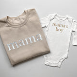 Mama and Mama’s Boy Matching Outfits | Embroidered Mother Son Set