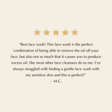 Oil-Free Foaming Face Wash for Acne-Prone Sensitive Skin – Aloe & Ashwagandha, Gluten-Free