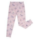 Pink Butterfly Daisy Bamboo Big Kid Pajama Set