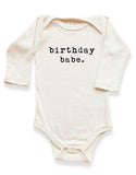 Birthday Babe Organic Bodysuit Long Sleeve