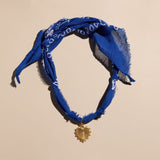 Blue Bandana Charm Necklace