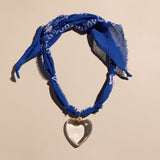 Blue Bandana Charm Necklace