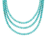 Blue Turquoise Magnesite Golden Necklace