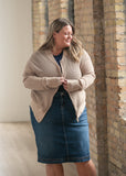 Bryn Dark Wash Denim Midi Skirt