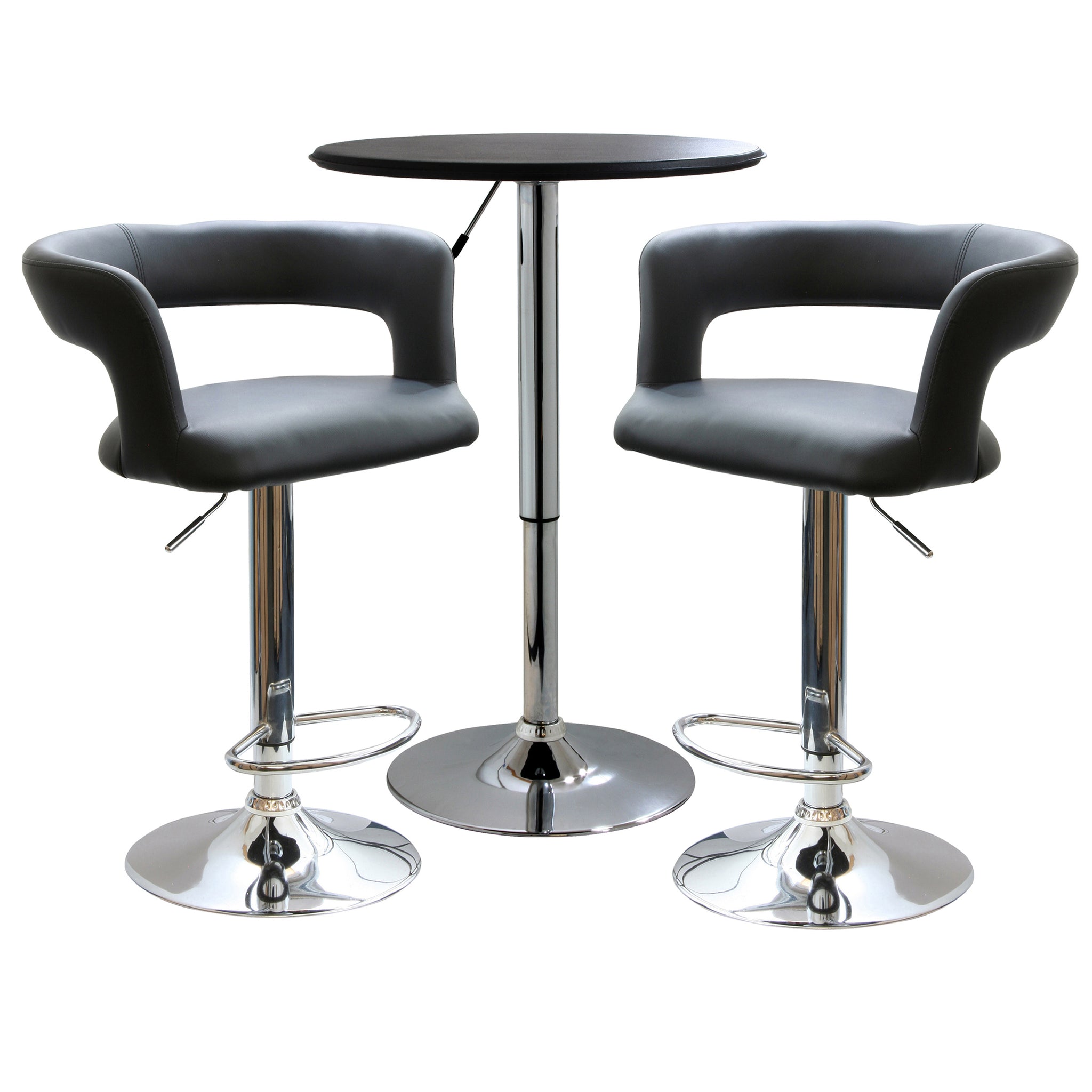 Amerihome Bsset29 Modern Curvy Bistro Set - 3 Piece Set