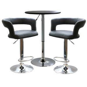 Amerihome Bsset29 Modern Curvy Bistro Set - 3 Piece Set