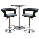 Amerihome Bsset29 Modern Curvy Bistro Set - 3 Piece Set