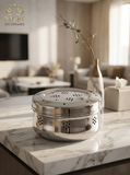 Stainless Steel Coriander Storage Box with Air Ventilation Holes | Dhaniya Dibba/Dibbi - large